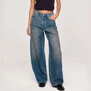 DL1961 Razi‎ Wide Barrel High Rise Jeans Seagate Size 23
